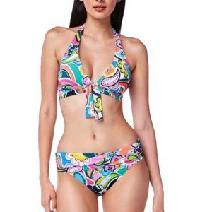 NWT Bleu Rod Beattie Go for Bold Halter Bikini Top & Sarong Bottom 14